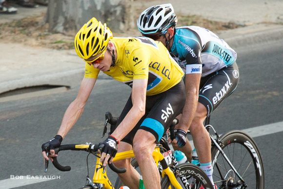 Froome rolls through, at 35 miles per hour